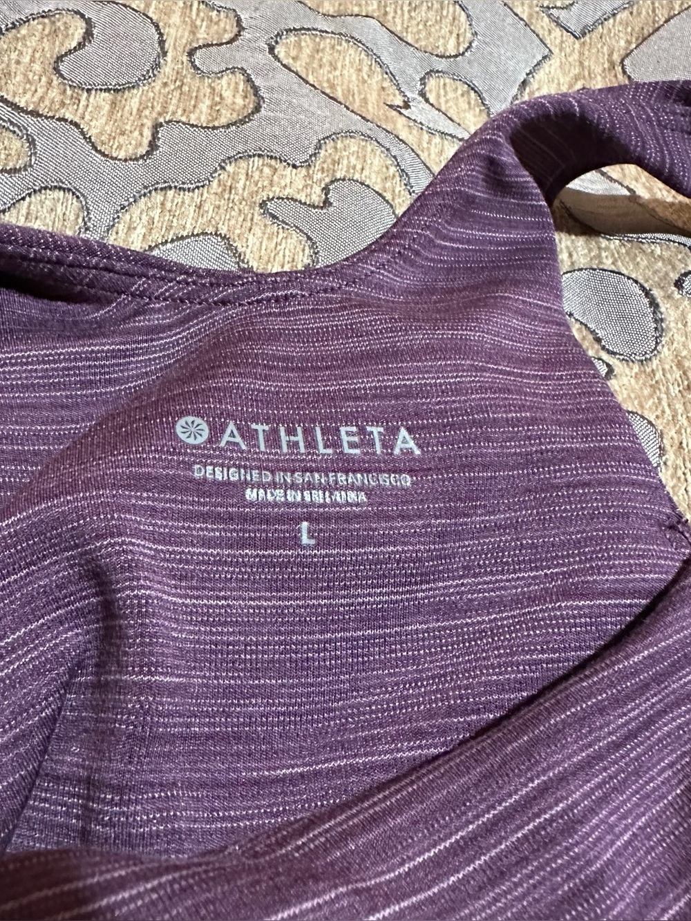 Athleta Conscious Space Dye Crop Sports Bra Tank Size Large - Picture 6 of 6